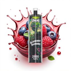 Uwin Shisha Hookah Crystal 20000 Puffs Áfonya Málna Mesh Coil Type-C